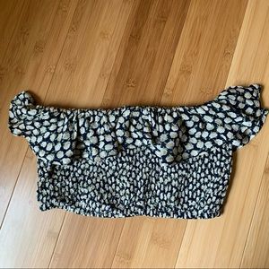 Faithfull the Brand Ruched Smocked Tube Top!